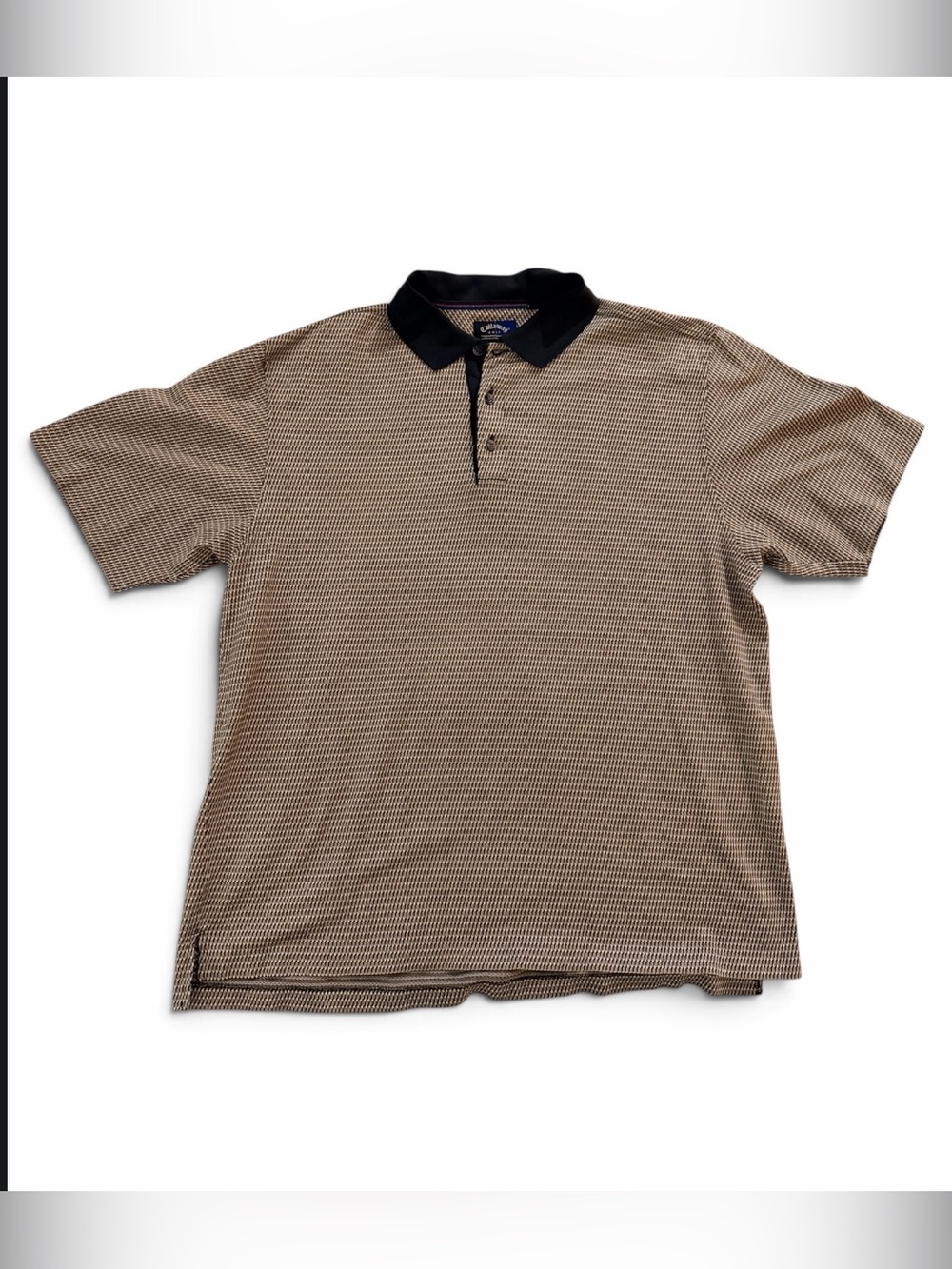 Callaway Brown Polo with Black Contrast Collar